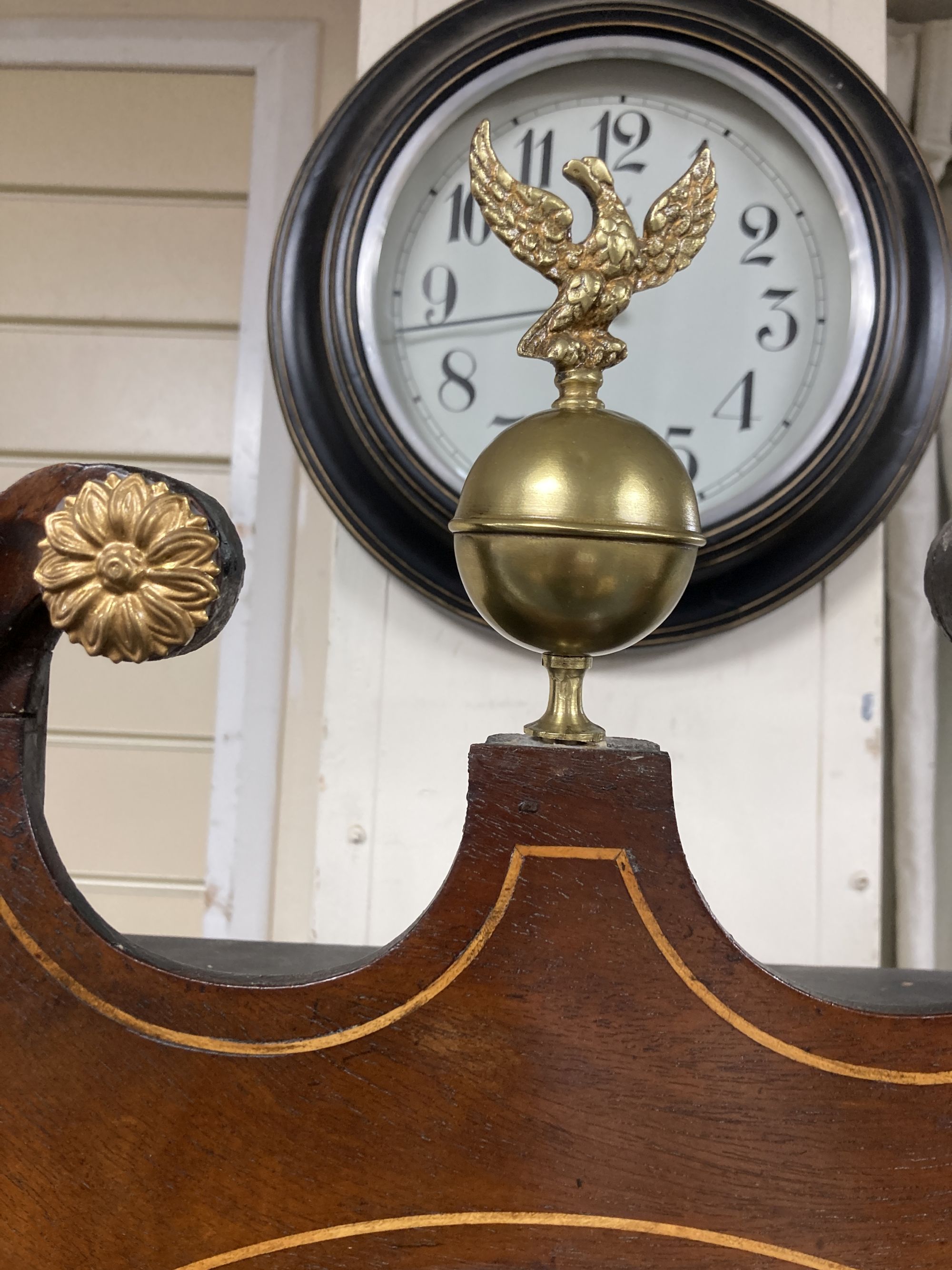 An early 19th century mahogany eight day longcase clock, height 217cm